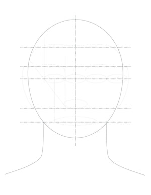 How to draw facial proportions.