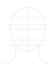 How to draw facial proportions.