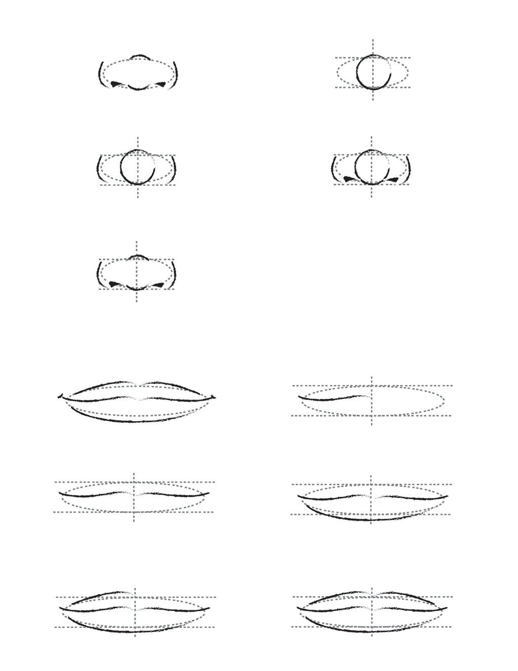 How to draw a nose and mouth. Guide.